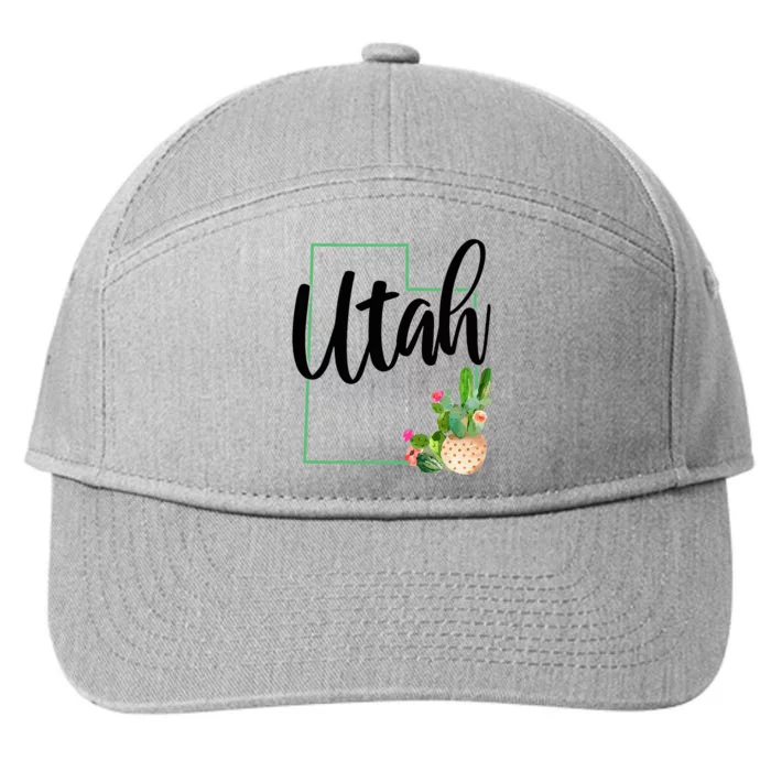 Utah Cactus Usa America Souvenir 7-Panel Snapback Hat