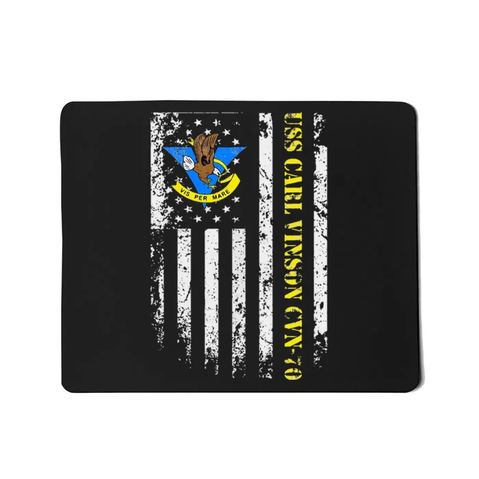 Uss Carl Vinson Cvn70 Veteran American Flag Mousepad