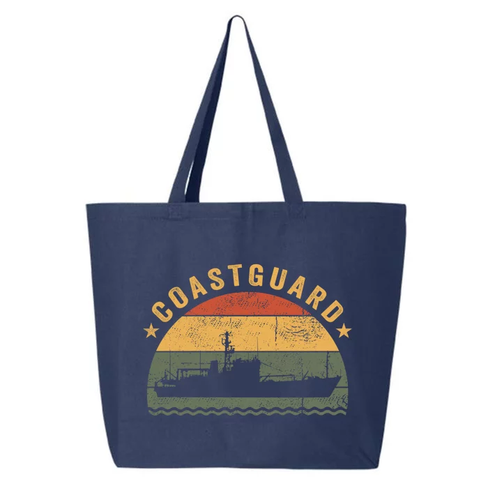 Us Coastguard Veterans Uscg Coast Guard Vintage Great Gift 25L Jumbo Tote