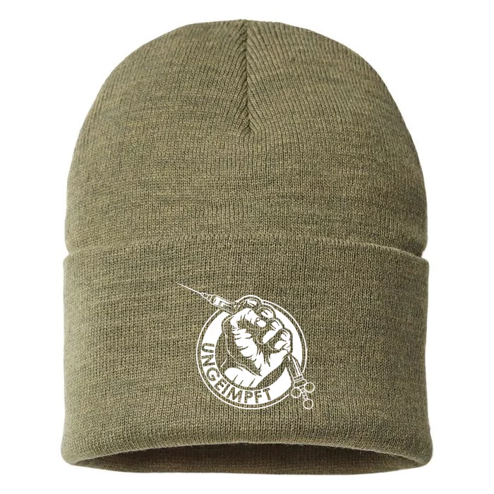 Ungeimpft Corona Vaccination Sustainable Knit Beanie