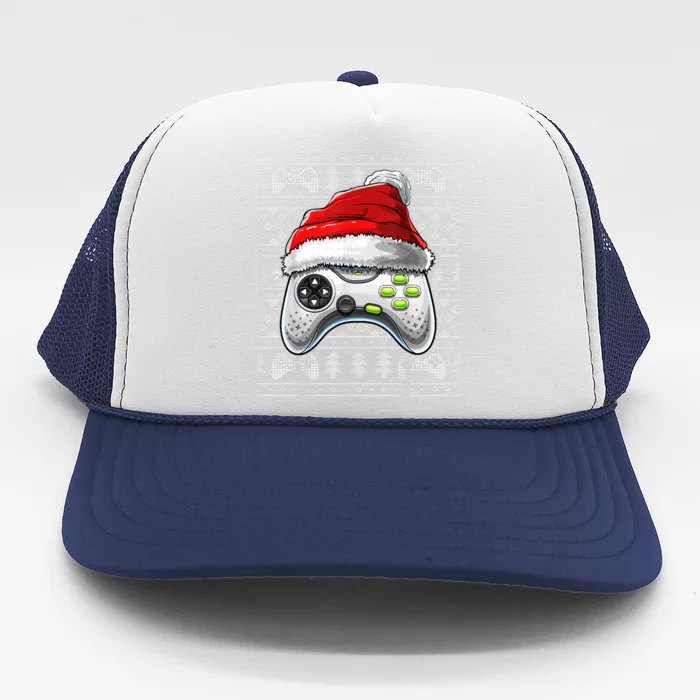 Ugly Christmas Video Game Controller Christmas Gamer Gift Trucker Hat