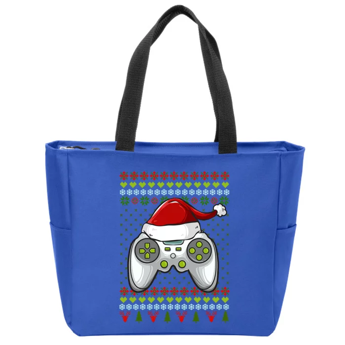 Ugly Christmas Video Game Controller Christmas Gamer Novelty Gift Zip Tote Bag