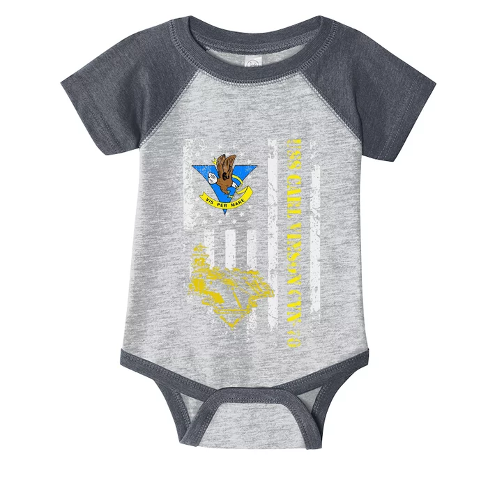 USS Carl Vinson CVN 70 Aircraft Carrier Veterans Day Dad Infant Baby Jersey Bodysuit