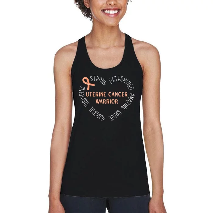 Uterine Cancer Warrior Women's Racerback Tank