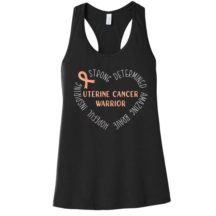 Uterine Cancer Warrior Women's Racerback Tank