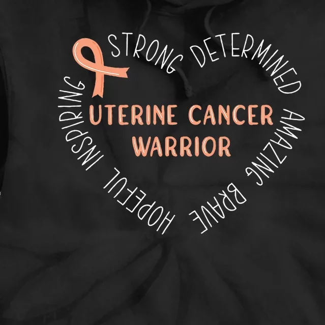 Uterine Cancer Warrior Tie Dye Hoodie