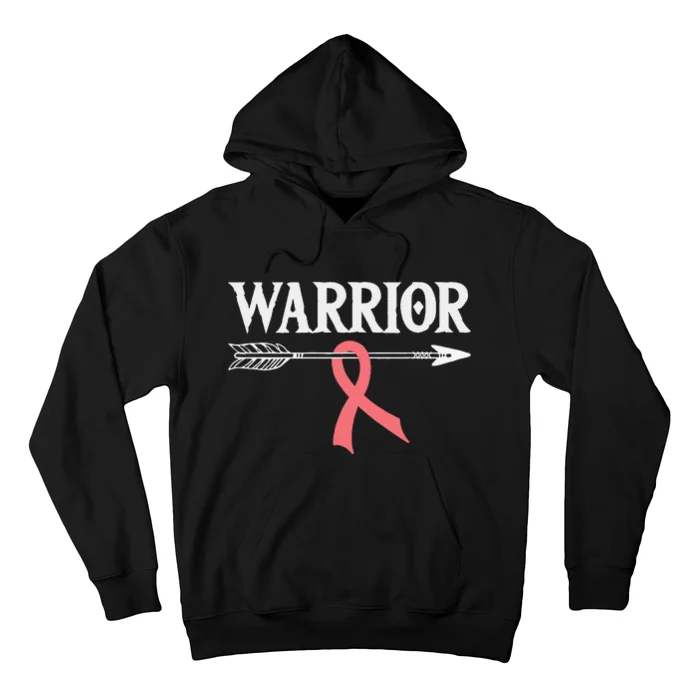 Uterine Cancer Warrior Peach Arrow Ribbon Hoodie