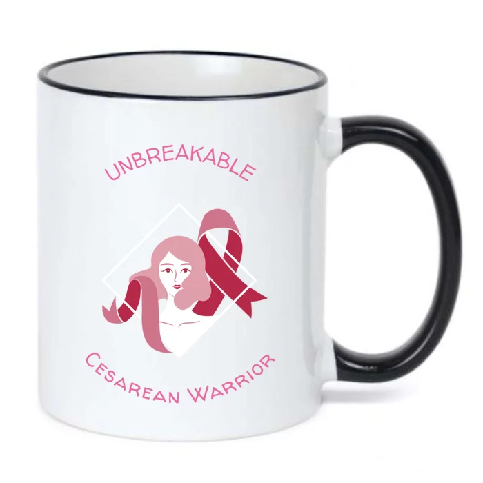 Unbreakable Cesarean Warrior Gift Black Color Changing Mug