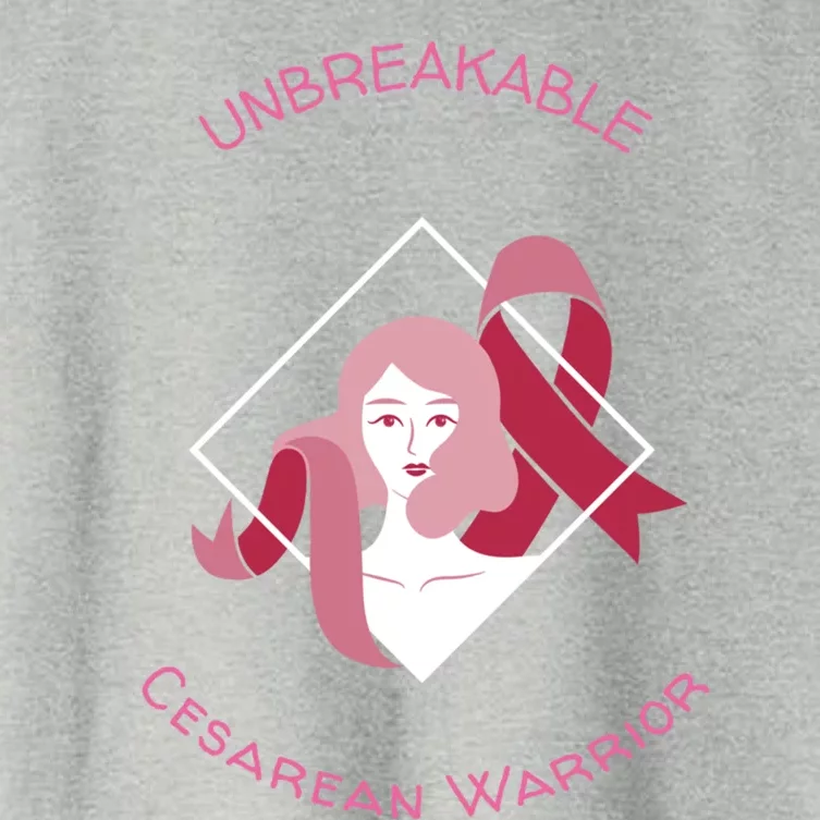 Unbreakable Cesarean Warrior Gift Women's Crop Top Tee