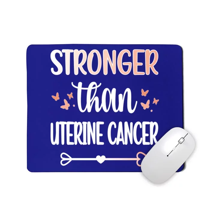 Uterine Cancer Warrior Peach Ribbon Endometrial Cancer Gift Mousepad