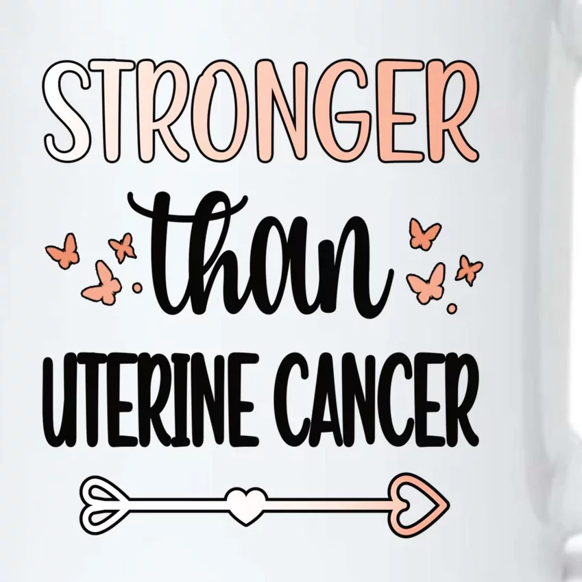 Uterine Cancer Warrior Peach Ribbon Gift Black Color Changing Mug