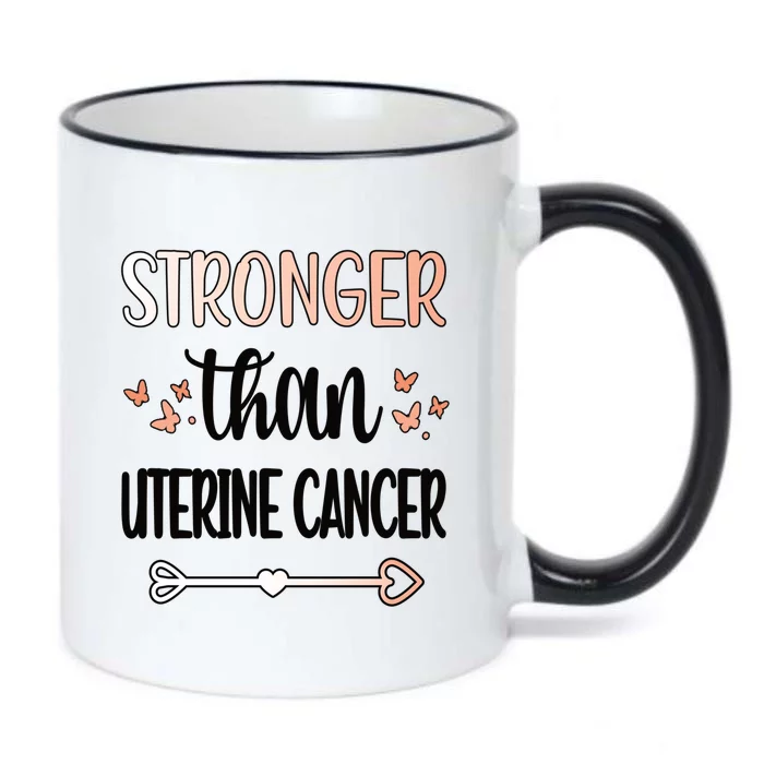 Uterine Cancer Warrior Peach Ribbon Gift Black Color Changing Mug