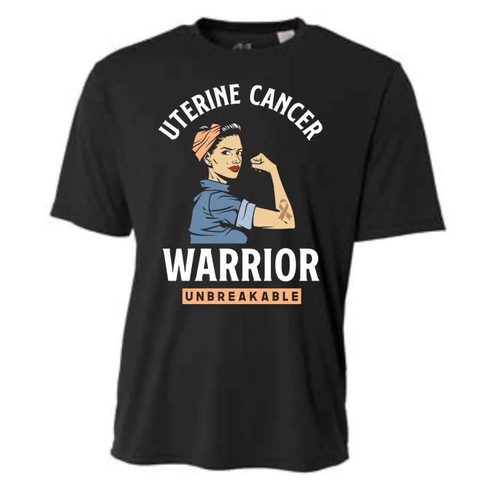 Uterine Cancer Warrior Unbreakable Uterine Cancer Fighter Great Gift Cooling Performance Crew T-Shirt