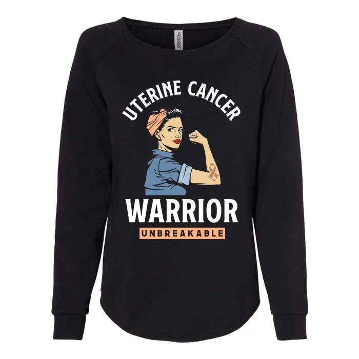 Uterine Cancer Warrior Unbreakable Uterine Cancer Fighter Great Gift Womens California Wash Sweatshirt