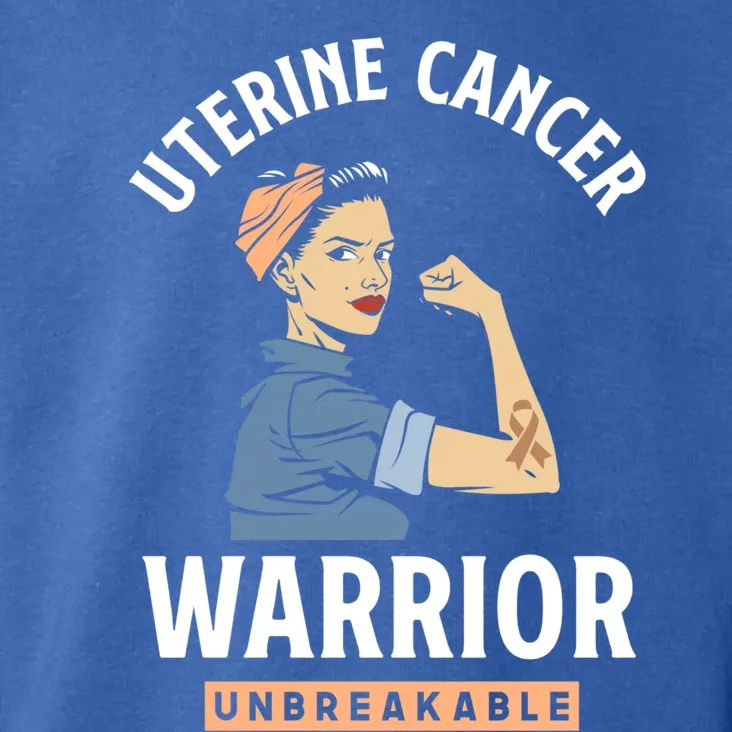 Uterine Cancer Warrior Unbreakable Uterine Cancer Fighter Great Gift Toddler Hoodie