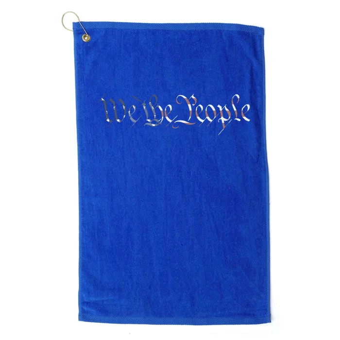 US Constitution We The People American Flag Liberty Gift Platinum Collection Golf Towel