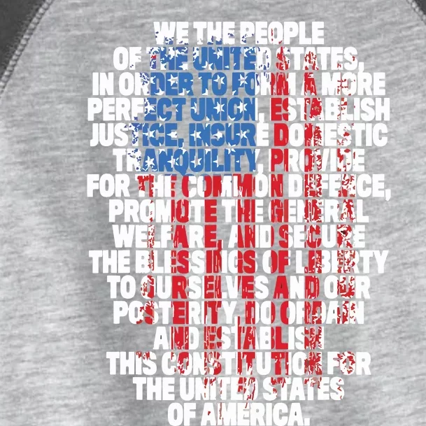 US Constitution We The People With Vintage Flag Toddler Fine Jersey T-Shirt