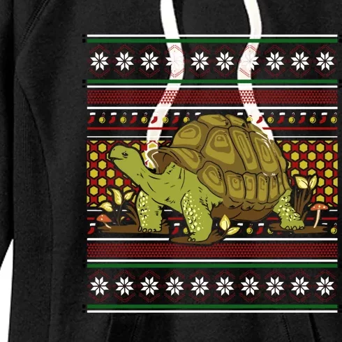 Ugly Christmas Xmas Holiday Santa Claus Party Turtle Great Gift Women's Fleece Hoodie