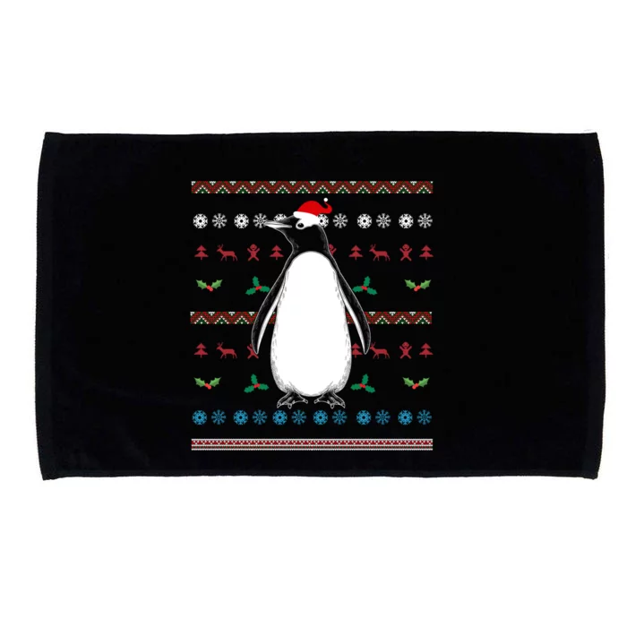 Ugly Christmas Zoo Animal Lover Merry Xmas Antarctic Penguin Great Gift Microfiber Hand Towel