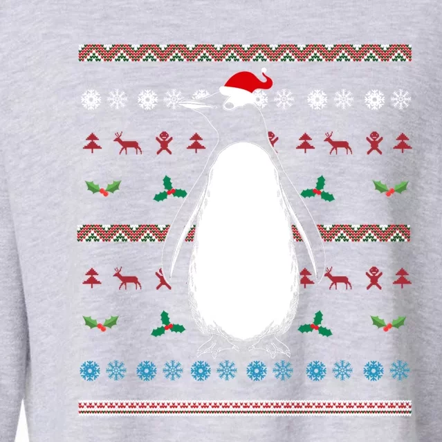 Ugly Christmas Zoo Animal Lover Merry Xmas Antarctic Penguin Great Gift Cropped Pullover Crew