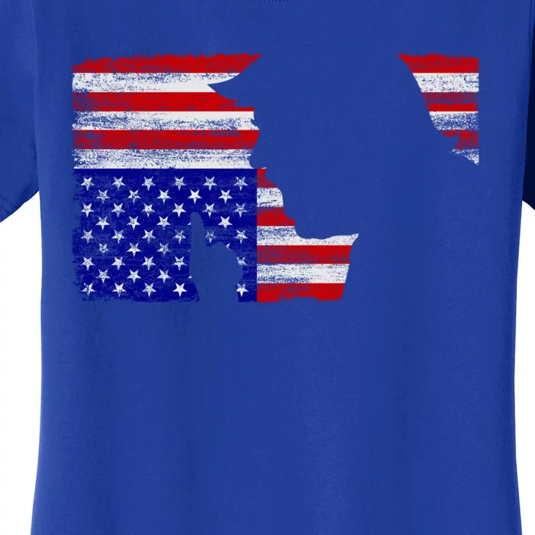 Upside Down American Flag President Donald Trump Gift Women's T-Shirt