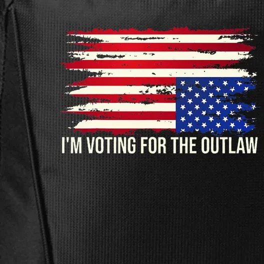 Upside Down American Flag Distress IM Voting For The Outlaw City Backpack