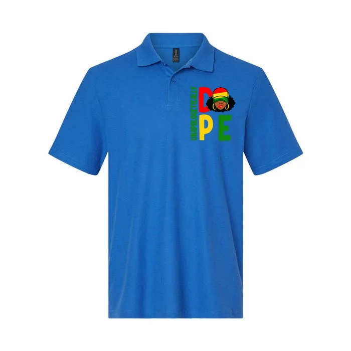 Unapologetically Dope Afro African American Black Gift Softstyle Adult Sport Polo