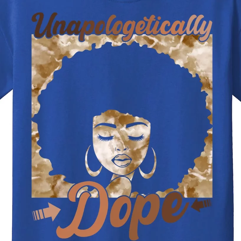 Unapologetically Dope Afro Black History Juneteenth Gift Kids T-Shirt