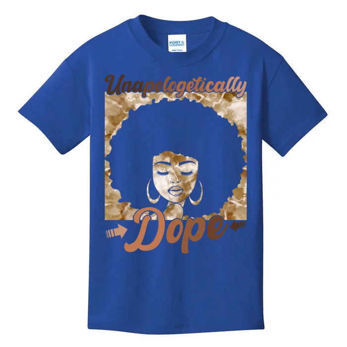 Unapologetically Dope Afro Black History Juneteenth Gift Kids T-Shirt