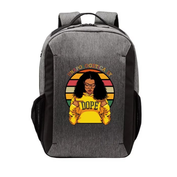 Unapologetically Dope Afro Pride Black History Month Gift Vector Backpack