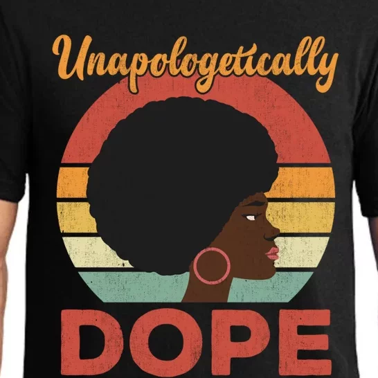 Unapologetically Dope Afro Black Pride Melanin Queen Funny Gift Pajama Set