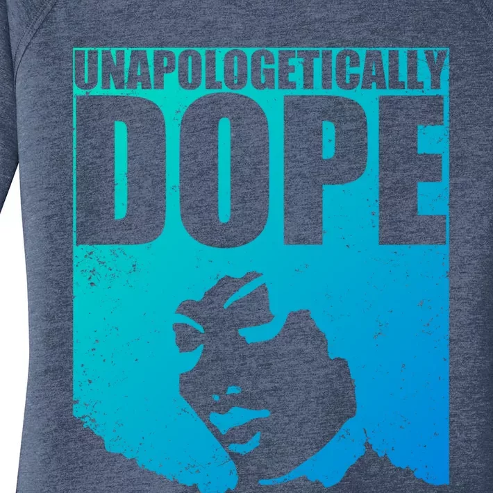 Unapologetically Dope Afro Melanin Black History Month Gift Women's Perfect Tri Tunic Long Sleeve Shirt