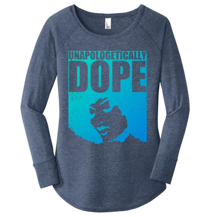 Unapologetically Dope Afro Melanin Black History Month Gift Women's Perfect Tri Tunic Long Sleeve Shirt