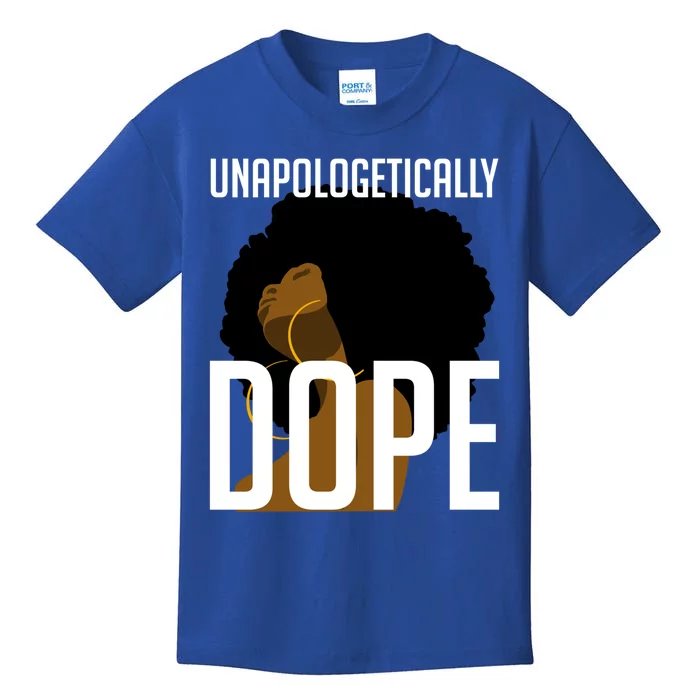 Unapologetically Dope Afro Black History Month Gift Kids T-Shirt