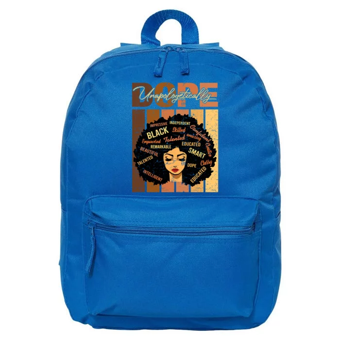 Unapologetically Dope Afro African American Black Bae Cute Gift 16 in Basic Backpack