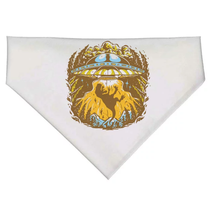 UFO Dinosaur Abduction USA-Made Doggie Bandana