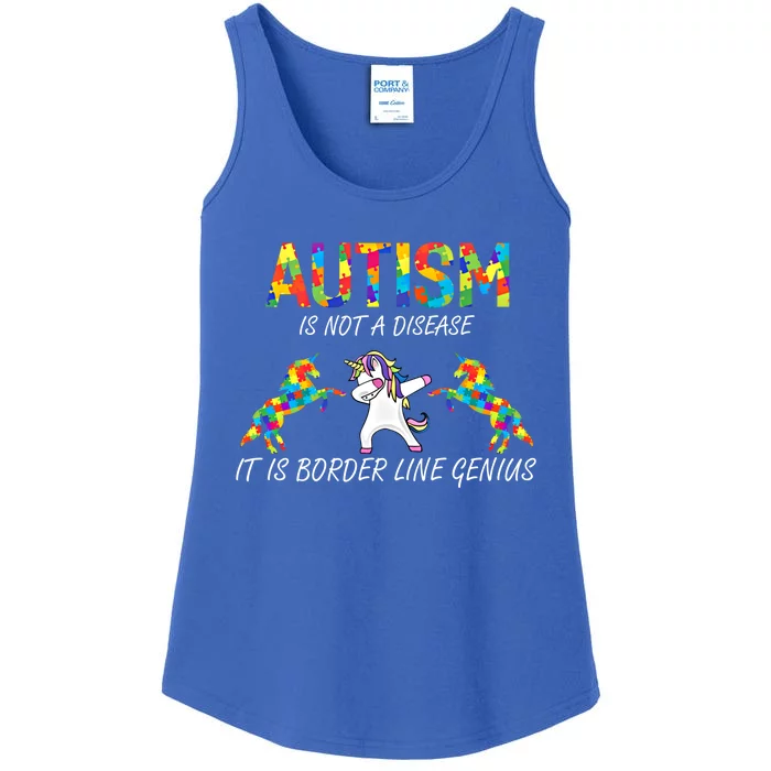 Unicorn Dabbing Autism Awareness Month Costume Puzzle Gift Ladies Essential Tank