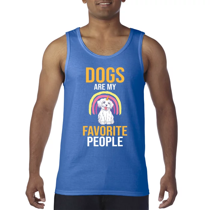 Unicorn Dogs Are My Favorite People Funny Gift Tank Top