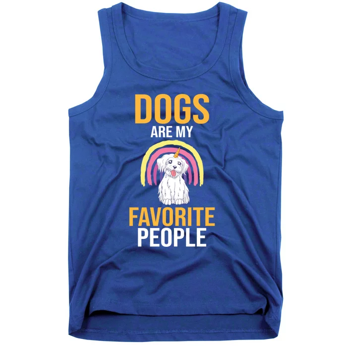 Unicorn Dogs Are My Favorite People Funny Gift Tank Top