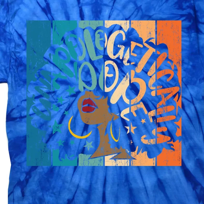 Unapologetically Dope Afro African American Christmas Gift Tie-Dye T-Shirt