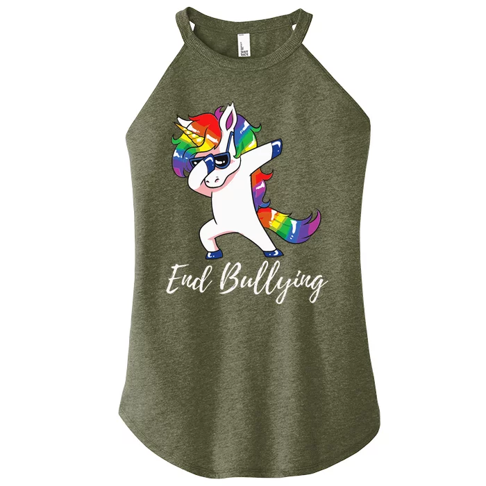 Unity Day Anti Bullying Orange End Bullying Unicorn Women’s Perfect Tri Rocker Tank