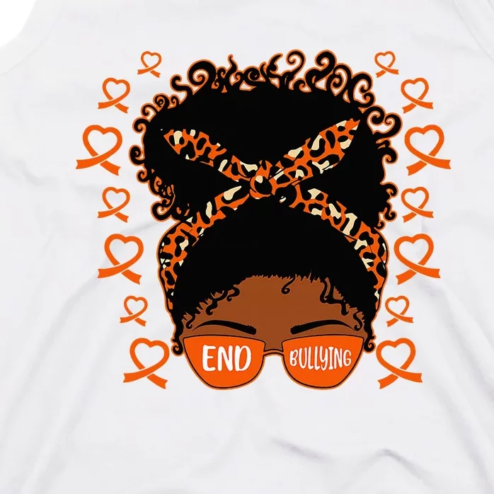 Unity Day Afro Messy Bun Anti Bullying End Bullying Tank Top