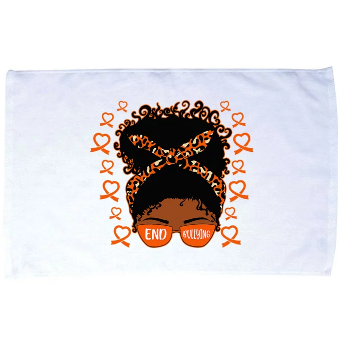 Unity Day Afro Messy Bun Anti Bullying End Bullying Microfiber Hand Towel