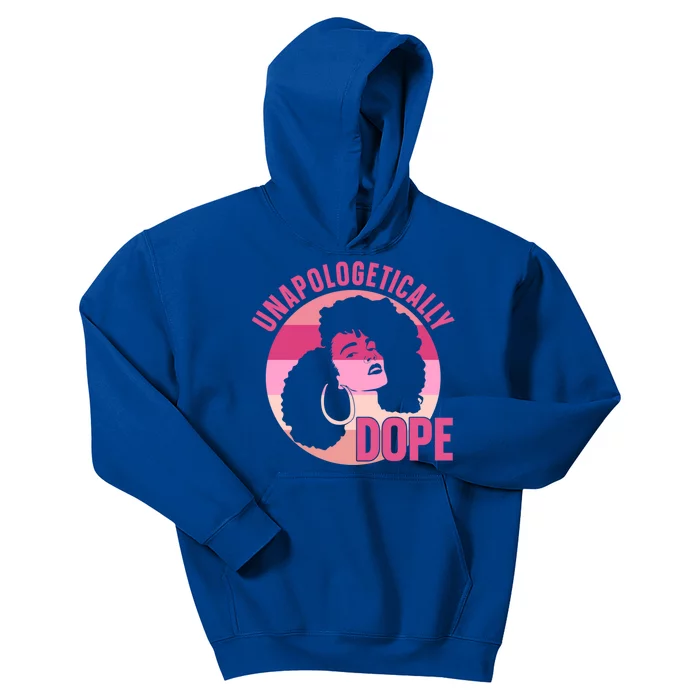 Unapologetically Dope Afro African American Black Gift Kids Hoodie