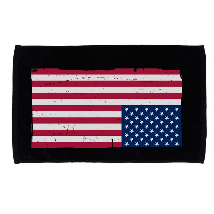 Upside Down American Flag Vintage Microfiber Hand Towel