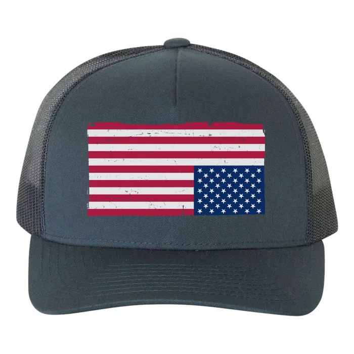 Upside Down American Flag Vintage Yupoong Adult 5-Panel Trucker Hat