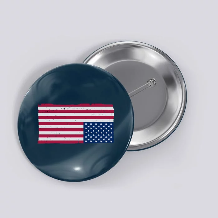 Upside Down American Flag Vintage Button