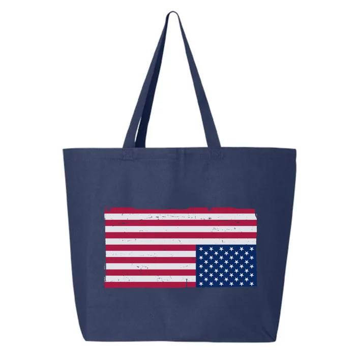 Upside Down American Flag Vintage 25L Jumbo Tote