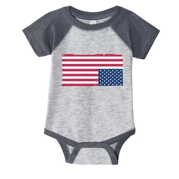 Upside Down American Flag Vintage Infant Baby Jersey Bodysuit