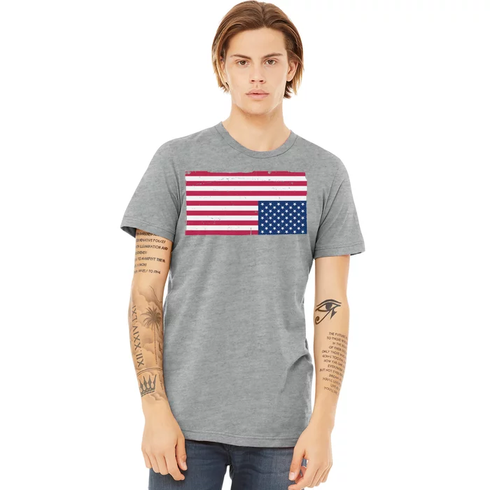 Upside Down American Flag Vintage Premium T-Shirt